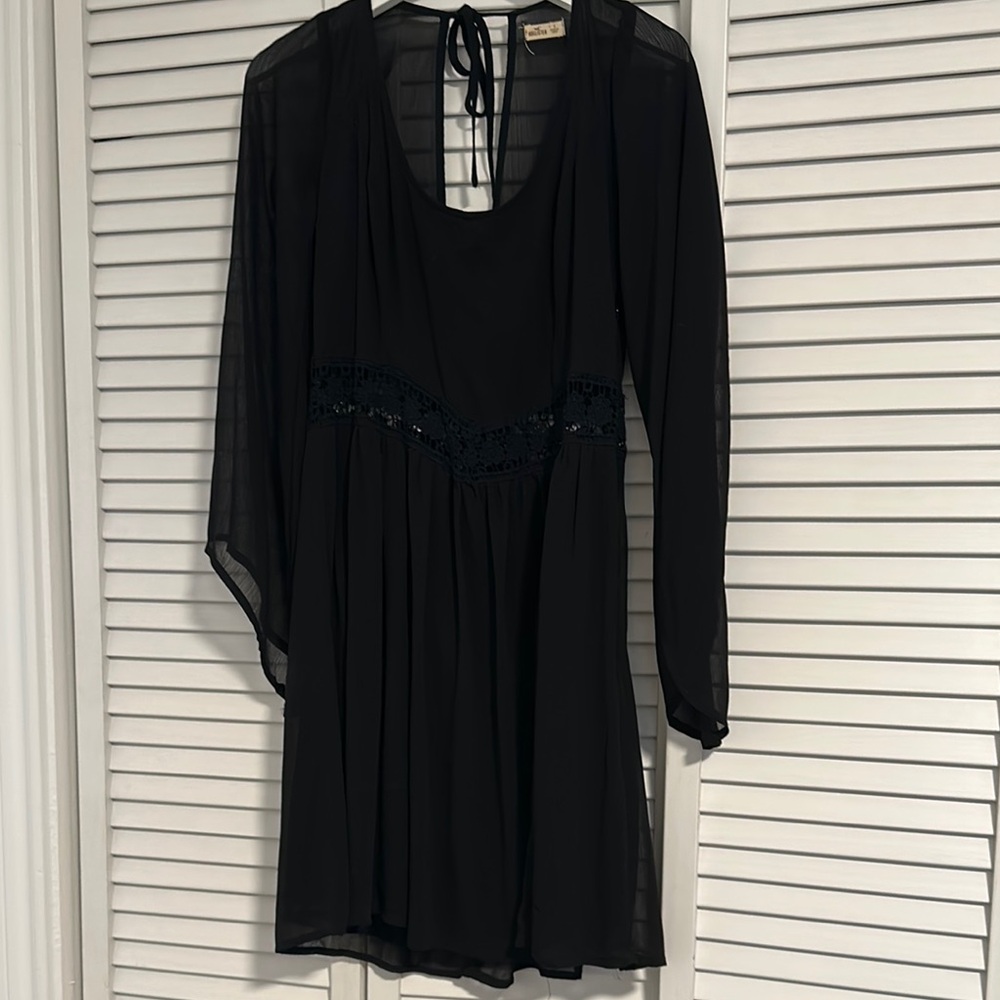 Hollister Black Bishop Sleeve Sundress for Cocktail